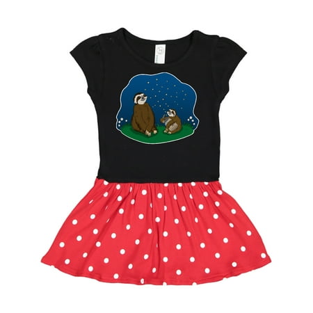 

Inktastic Fireflies With Summer Sloths Gift Toddler Girl Dress