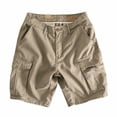 thumbnail image 2 of Men's Cargo Shorts Summer Casual Loose Fit Button Pockets Lightweight Breathable Knee Length Cargo Shorts for Men, 2 of 5