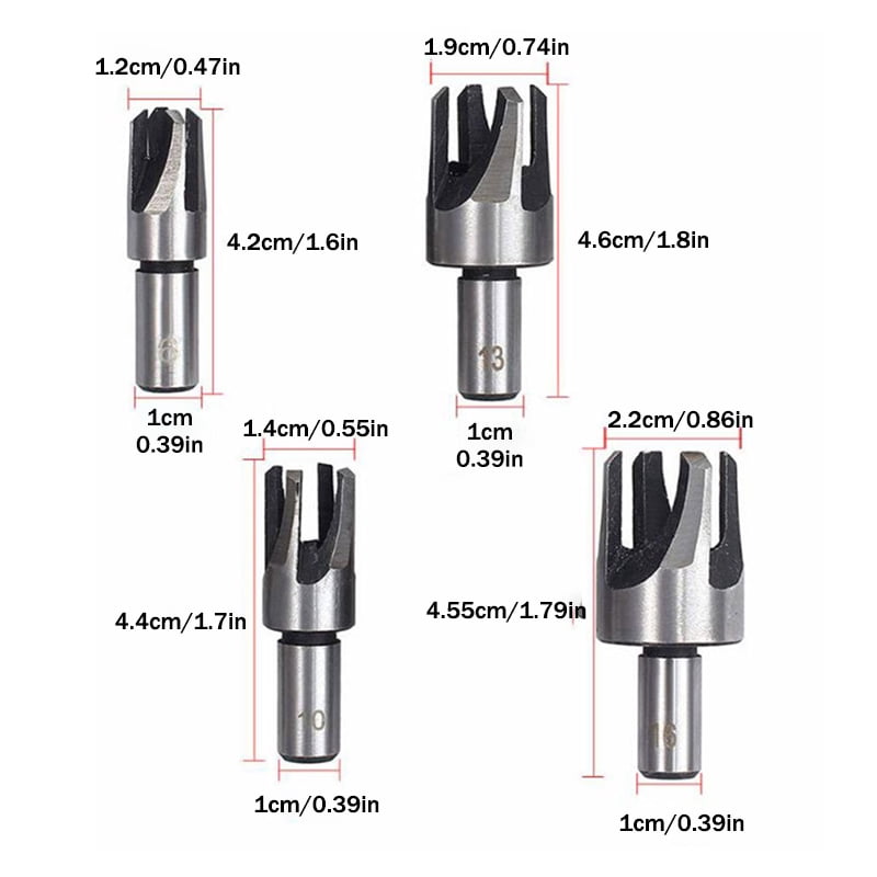 Cork drill claw barrel cork drill bit combination tool titanium plated hexagonal handle woodworking countersink drill bit set