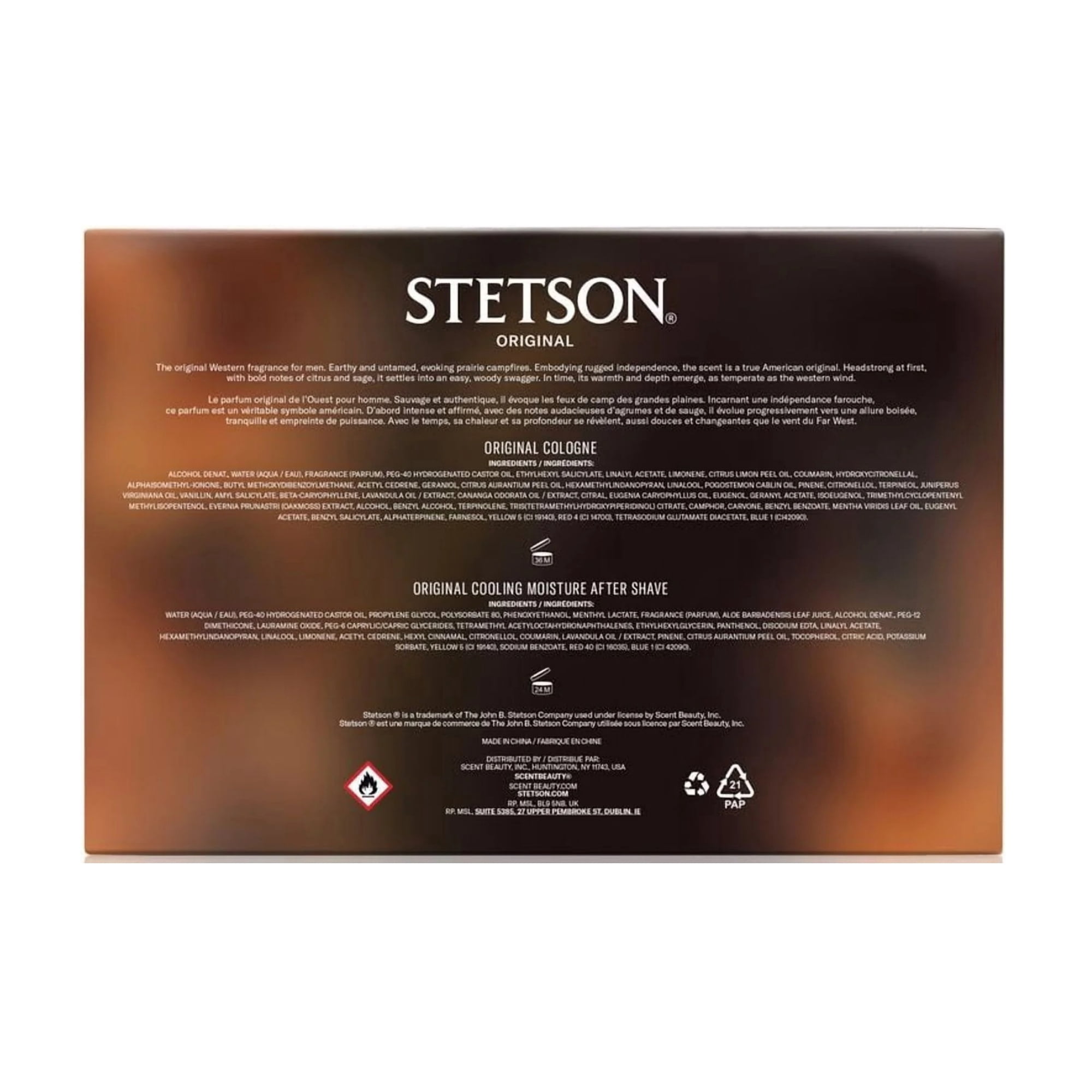 Stetson Original 2PC Cologne + Aftershave Set