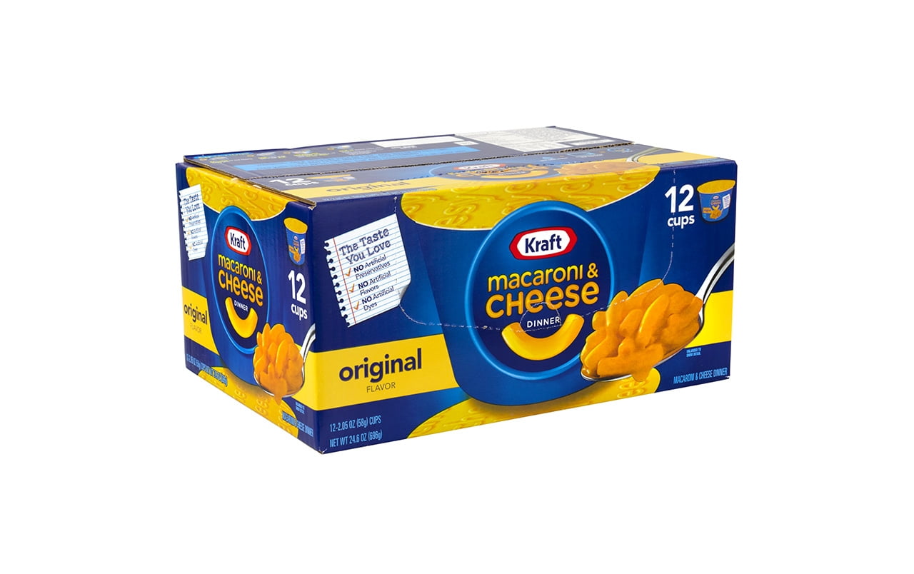 KRAFT MAC & CHEESE Easy Mac Cups, 12 Count