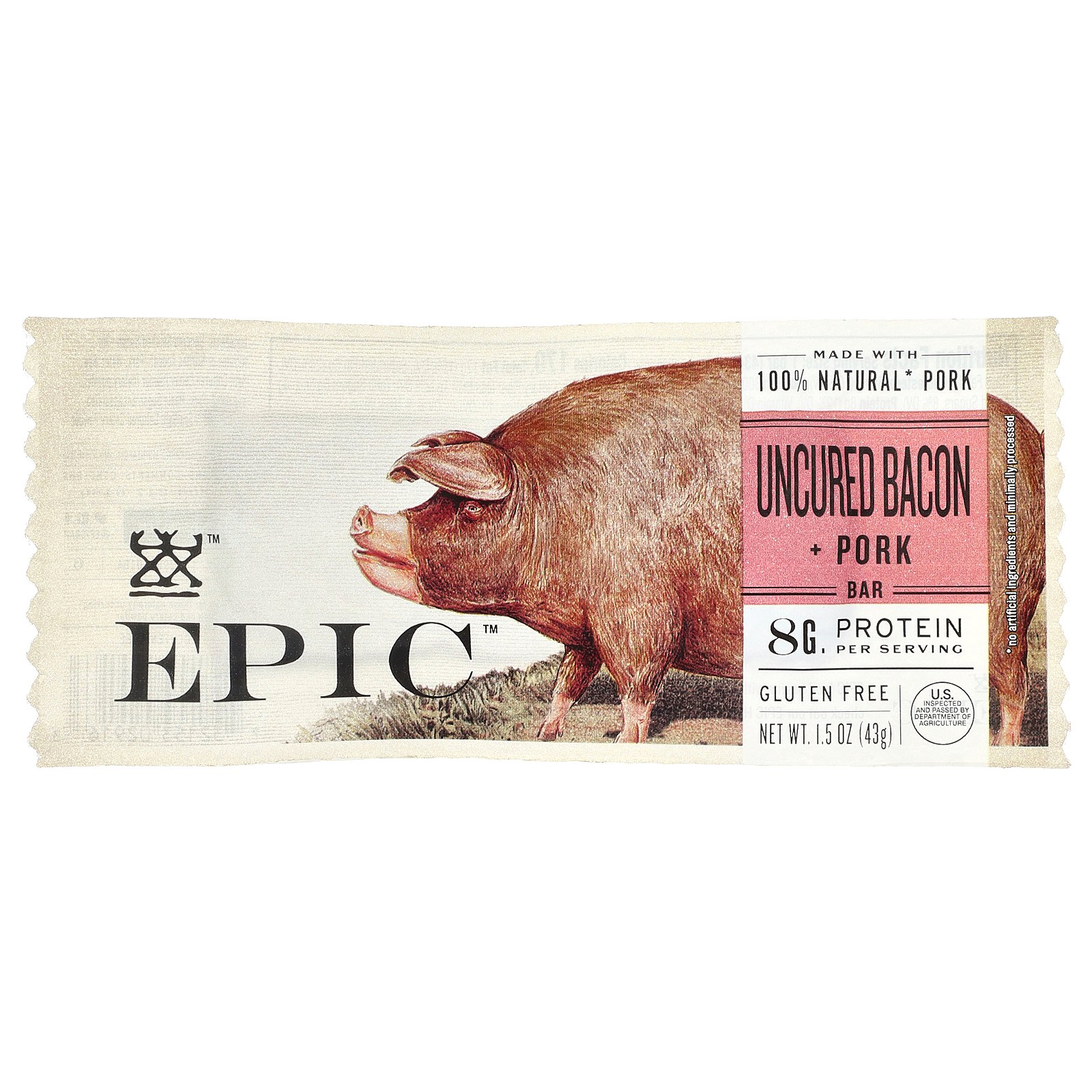 EPIC Uncured Bacon Protein Bar, 1.5oz