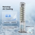 thumbnail image 2 of TOSOT Tower Fan Oscillating 80°, Cooling Fan with 2 Ice Packs, CFM 360m³/h, 3 Speed Quiet Fan with Remote Control, 7 Hours Timer, Humidifiers with Removable 4L Water Tank, Floor Fan for Home Bedroom, 2 of 9