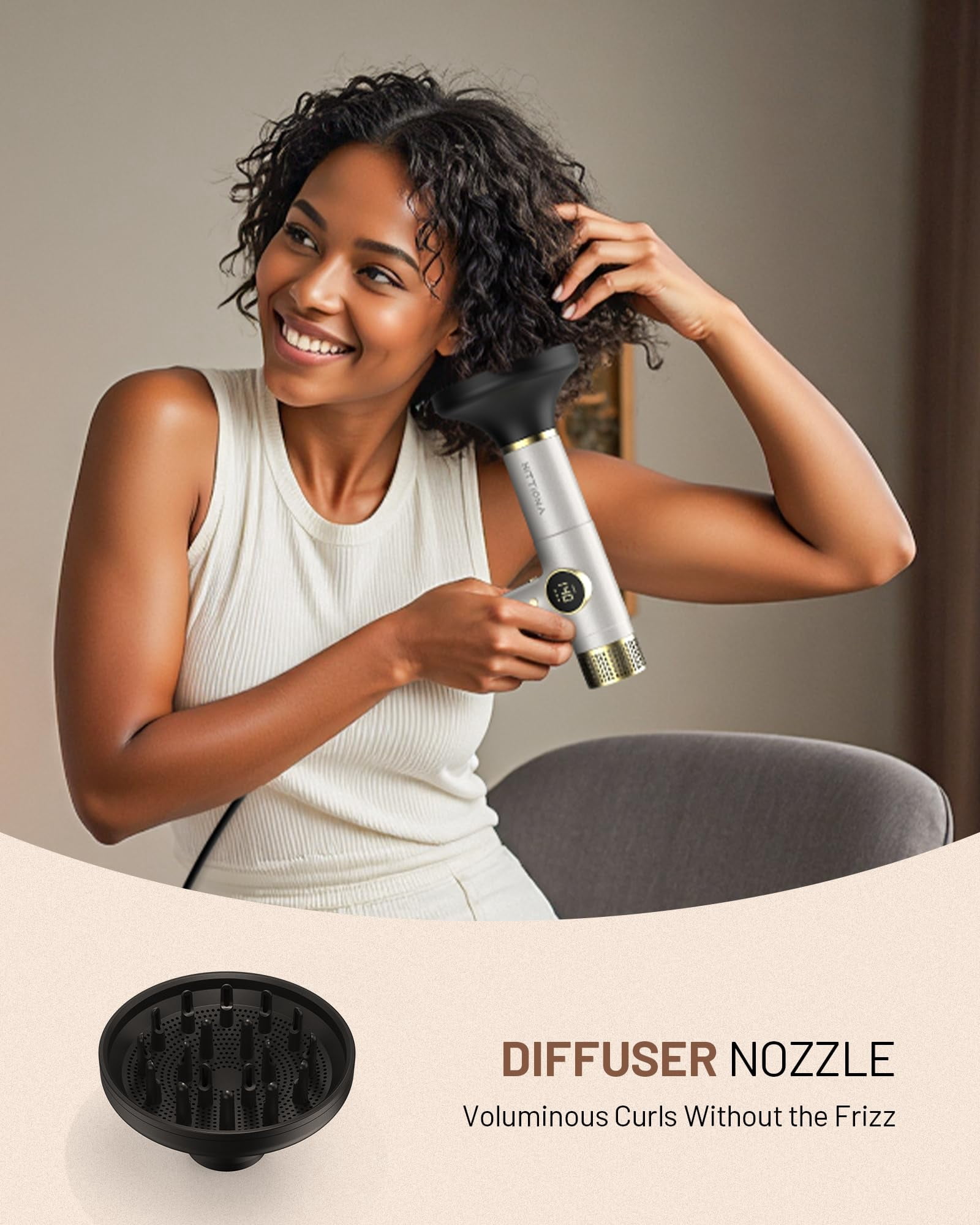 Dual Voltage Travel Hair Dryer Ionic Technology Rapid Drying Diffuser Attachment Lightweight Low Noise 360 Swivel Cord For All Hair Types