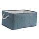 thumbnail image 1 of Bewildely La cesta grande del almacenamiento del aspecto de moda del algodón organiza con estilo hecho resistente y durable Almacenamiento y organización del hogar azul claro, 1 of 6