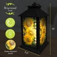 thumbnail image 3 of Briarwood Lane Checkered Sunflowers Lantern, 3 of 3