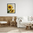 thumbnail image 2 of Stupell Industries You Are My Sunshine Sunflower Blooms Graphic Art Jet Black Floating Framed Canvas Print Wall Art, Design by Conrad Knutsen, 2 of 8