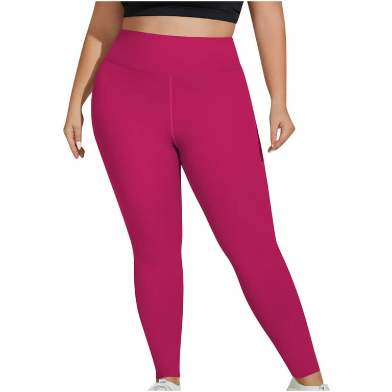 LIaqionyy Plus Size Legging for Women Stretch Workout Pant High