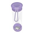 thumbnail image 5 of Clear Water Bottle 14oz / 410ml Wide Mouth Glass Bottles with Strap, Lids for Juicing, Smoothies, Infused Water, Beverage Storage, Purple, 5 of 7