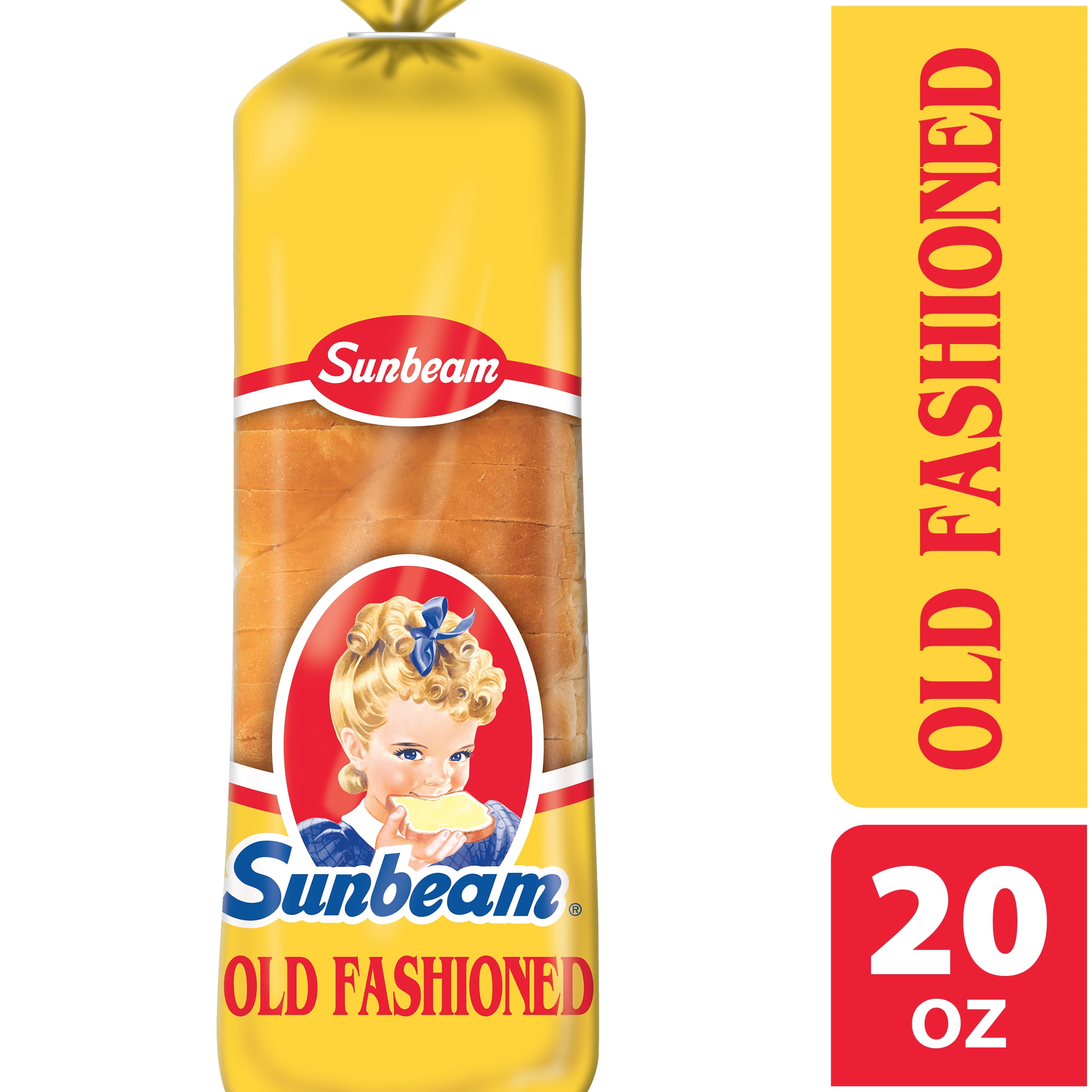 Sunbeam Old Fashioned White Bread, Sandwich Bread, 20 oz, Shelf-Stable
