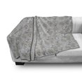 thumbnail image 2 of Peony Soft Flannel Fleece Throw Blanket, Repeating Pastel Nature Tones Flower Bouquet Illustration, Cozy Plush for Indoor and Outdoor Use, 50" x 70", Grey Multicolor, by Ambesonne, 2 of 5