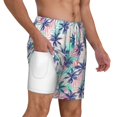 thumbnail image 3 of Goofa Palm Leaves Printed Men's Swim Trunks Board Shorts Quick Dry Mens Swimming Trunks with Compression Liner,Breathable Fit Hawaii Beach Shorts-XX-Large, 3 of 9