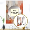 thumbnail image 3 of Designart "Sunkissed Enchanted Essence II" Abstract Marble Mirror Wall Decor - Modern Orange Abstract Large Mirror For Wall Art Decor - 40" x 30" Inch, 3 of 5