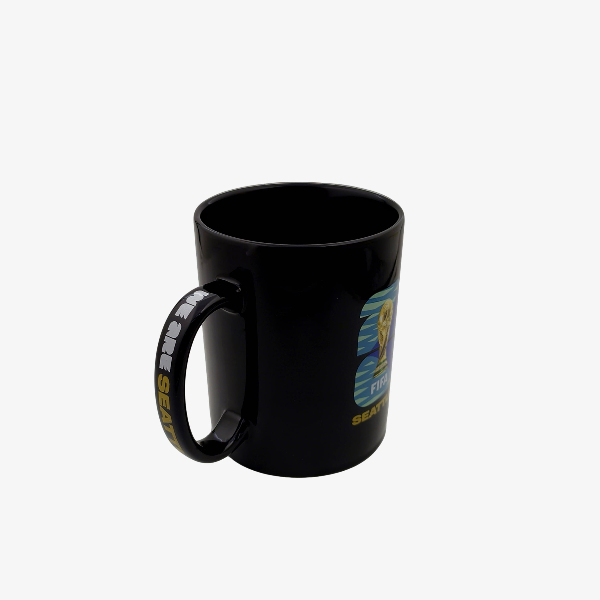 FIFA World Cup 2026 Host City Black Ceramic Soccer Mug - Seattle