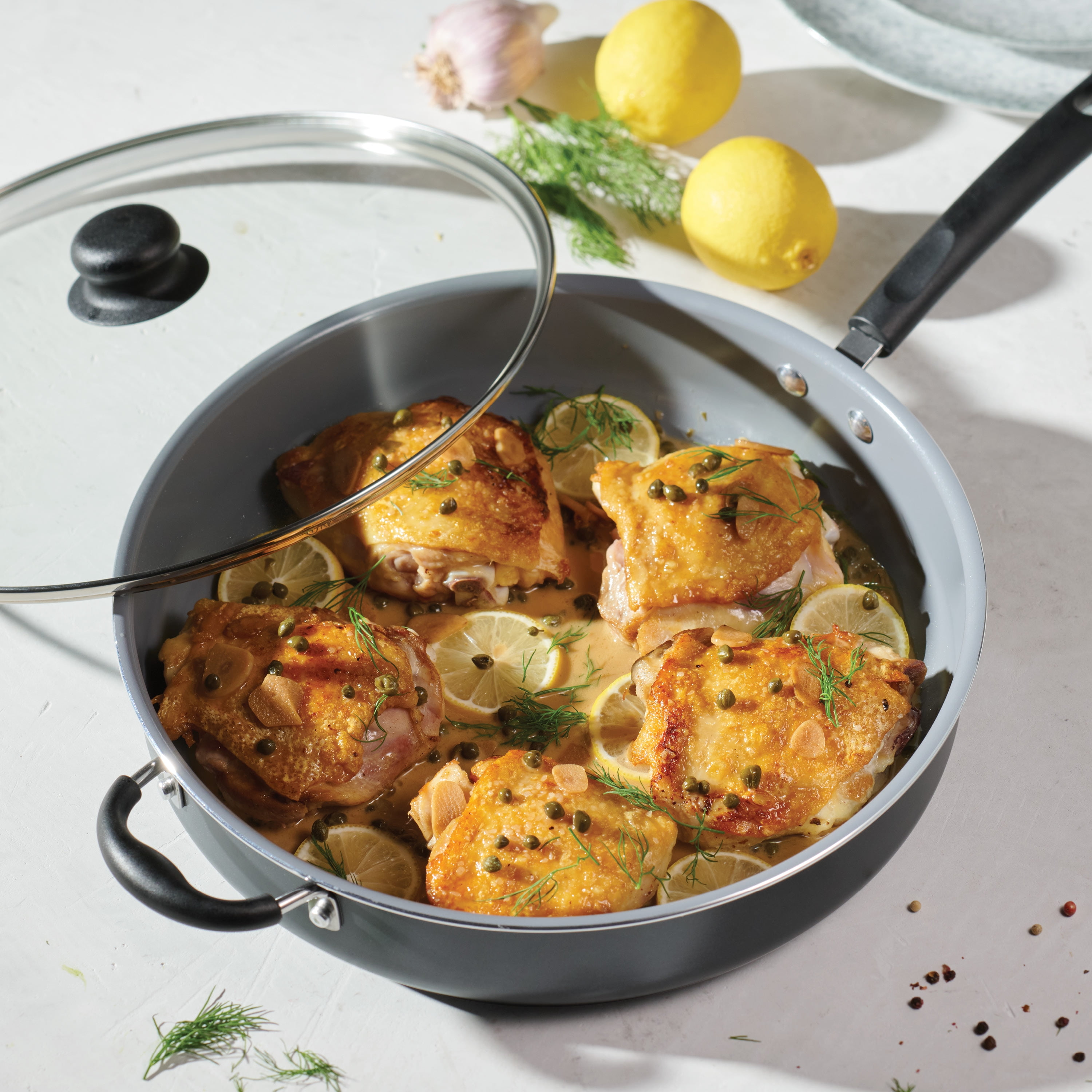Tramontina PrimaWare 5 Quart CERAMIC Covered Jumbo Cooker
