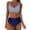 BG-Blue, variant on JURANMO Women's Polka Dot Print Swimsuits High Waisted 2 Piece Bikini Sets 2025 Summer Swim Top with Built in Bra and Shorts Beach Bathing Suits Black L