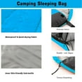 thumbnail image 2 of Adult Sleeping Bag for Camping, 3 Season Lightweight Warm Bed Bag, Blue Medium, 2 of 7