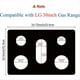 thumbnail image 2 of Cubierta de Estufa para Estufa de Gas para de 30 Pulgadas Modelo LGLDG4315 LRG4115 LRG4113 LDG4313 Cubierta de Quemador de Estufa Reutilizable de 0,4 mm de Espesor, 2 of 5