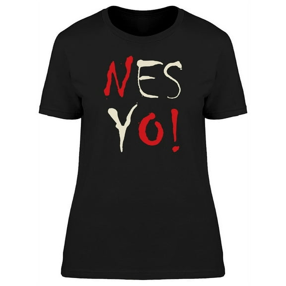 Funny Yes No Graphic T-Shirt Women -Image by Shutterstock, Female 3X-Large
