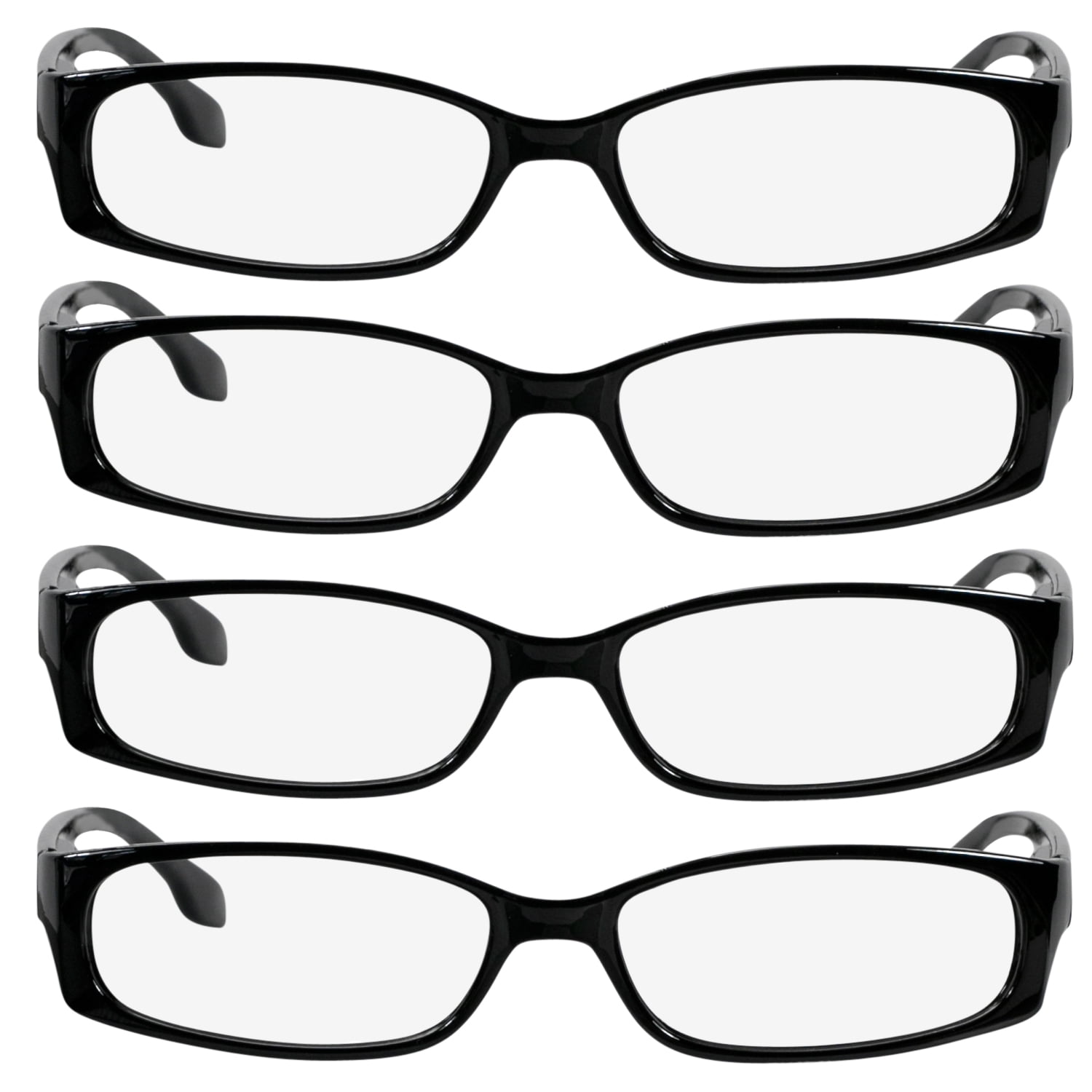 Reading Glasses | Best 4 Pack of Readers Women and Men | Stylish Look and Crystal Clear Vision When You Need It! | Comfort Spring Arms & Dura-Tight Screws