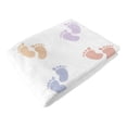 thumbnail image 4 of Sweet Jojo Designs Baby Footprints Multicolor Fleece Milestone Baby Blanket 3 Piece Set, 4 of 6