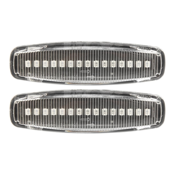 1 Par Coche Lateral Marcador Luces Giro Señal Luz Montaje Transparente Lente
