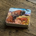 thumbnail image 3 of Buffalos Wooden Cork Coasters Gift Set of 4 by Nature Wonders | Nature Wildlife Decor - 95217C-S4, 3 of 6