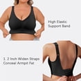 thumbnail image 4 of Everyday Bras for Women Athletic Bra for Women Work Out Bras Pack of Bras for Women Athletic Sports Bras Wireless Bras for Women Womens Bras Push up No Underwire Sports Bra with Support The Black L, 4 of 8