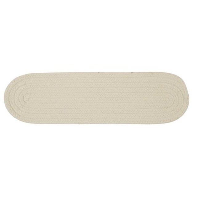 Colonial Mills BR10A008X028X Boca Raton - White Stair Tread - single Rug