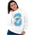 thumbnail image 4 of Lazy Smurf Vintage Varsity Cartoon Sweatshirt for Men or Women Brisco Brands S, 4 of 6