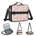 thumbnail image 5 of Kitten and Cup Pink Pattern Insulated Lunch Bag with Shoulder Strap and Bottle Holder,Bento School Lunch Bag Box,11x9.5x3.5 Inches, 5 of 5