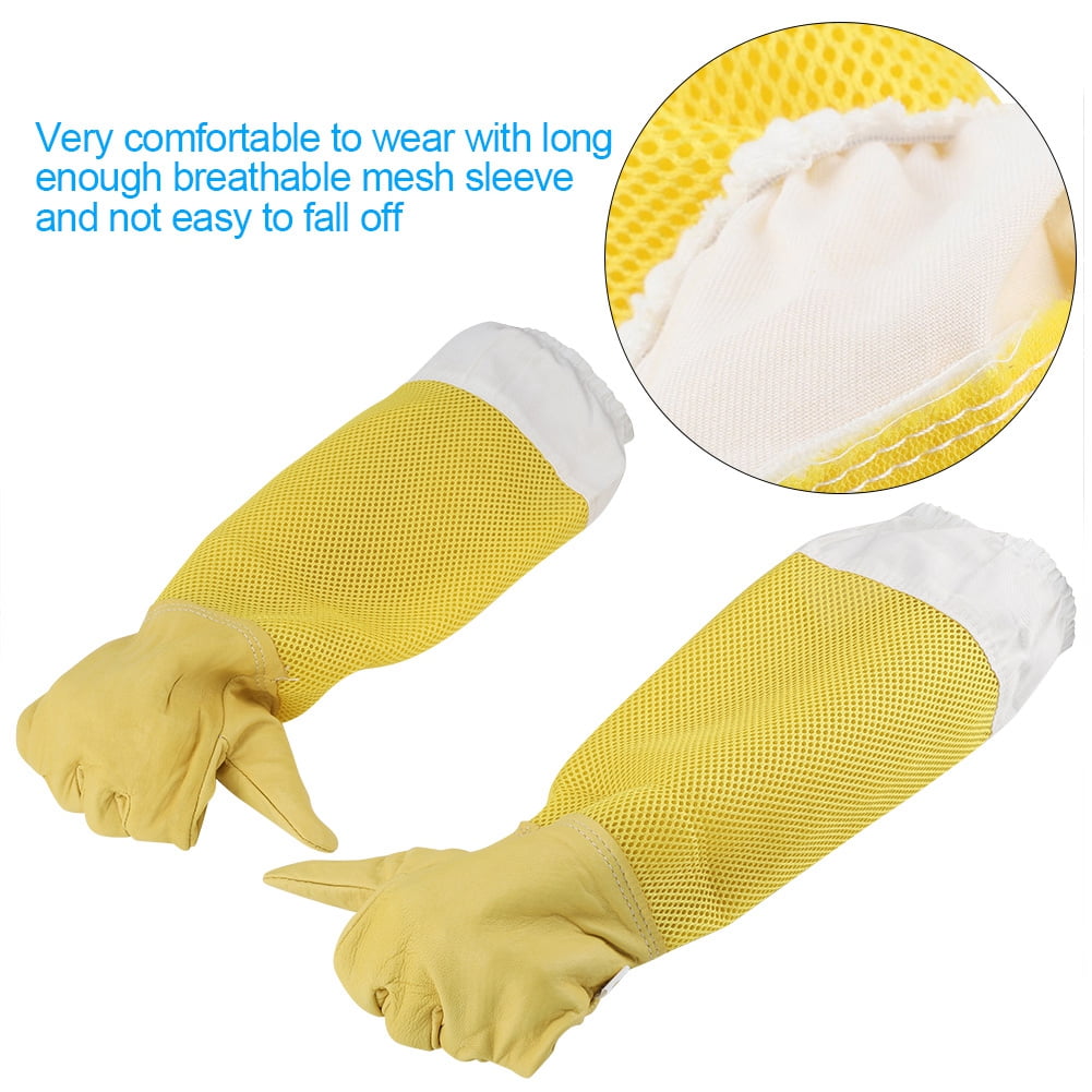 With Long Mesh Sleeve Beekeeping Protective Gloves Protective Gloves