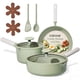 thumbnail image 1 of Set de Cocina CAROTE 9 Piezas Cerámica Antiadherente Verde, 1 of 7