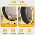 thumbnail image 3 of POLAHAKU 48'' Wooden Cat Wheel, Large Cat Wheel Treadmill for Indoor Cats, Detachable Carpet Cat Running Wheel with Cat Teaser Toy for Exercise, Walking, Training, Fits Most Cats Natural Wood, 3 of 7
