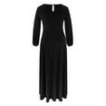 thumbnail image 5 of LSLJS Robe Fendue à Manches Longues Couleur Unie Mode Femme, Robe Grande Taille Cadeaux pour Femmes, 5 of 5