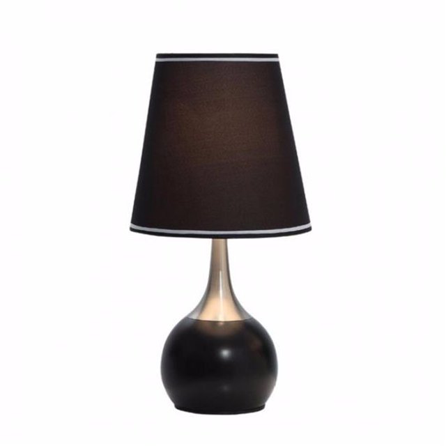 Benzara BM141712 Leah Contemporary Touch Lamp, Gold & Black