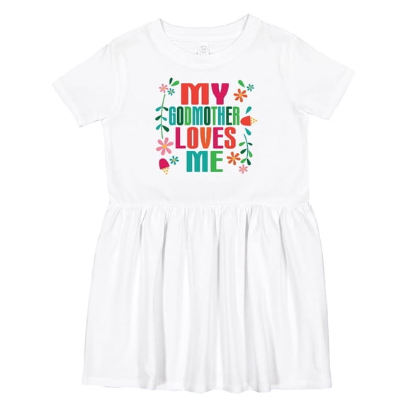 Inktastic My Godmother Loves Me Girls Girls Toddler Dress