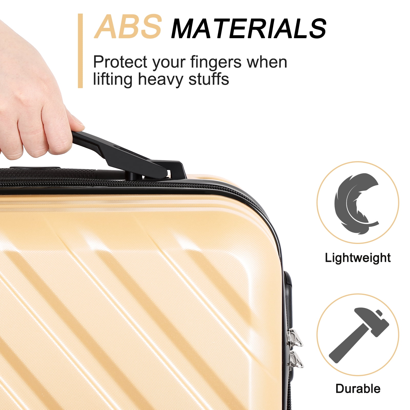 20 Inch Travel Suitcase Hardside Lightweight Luggage Bag Spinner Wheels Trolley Suitcases Suit Case