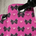 thumbnail image 3 of Ambesonne Pearls Grommet Curtain, Bow Ties with Hearts, 50" x 72", Pink Black, 3 of 6
