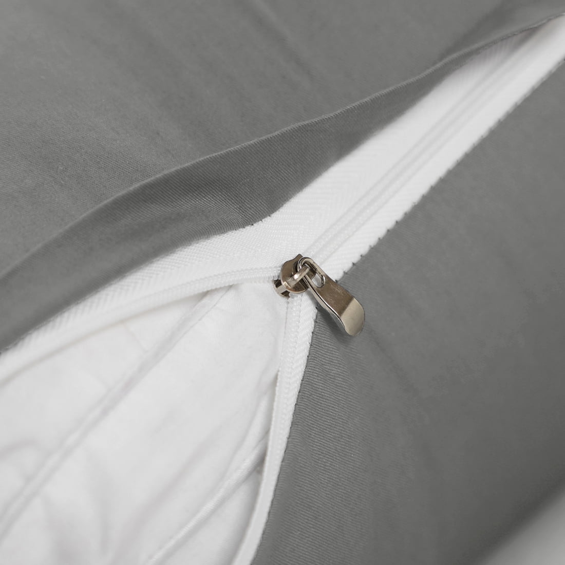 Unique Bargains Pillowcases 2-Piece Egyptian Cotton Pillow Cover Dark Gray Standard