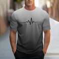 thumbnail image 2 of SGFCWSX Mens Short Sleeve T-Shirt, Gradient Graphic Print Casual Essential Crewneck Tee for Men Black Size 3XL, 2 of 5