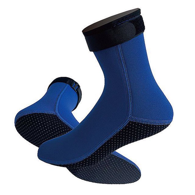 DQrwqpou Calcetines Natación Antideslizantes 3 Mm Calcetines Arena Antideslizantes para Acuáticos (M Azul)