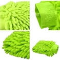 thumbnail image 3 of Car Wash Mitt 2 Pack Premium Chenille Microfiber Wash Mitt Thickened for Car Cleaning Mitts Tools for Winter (Green x2), 3 of 5