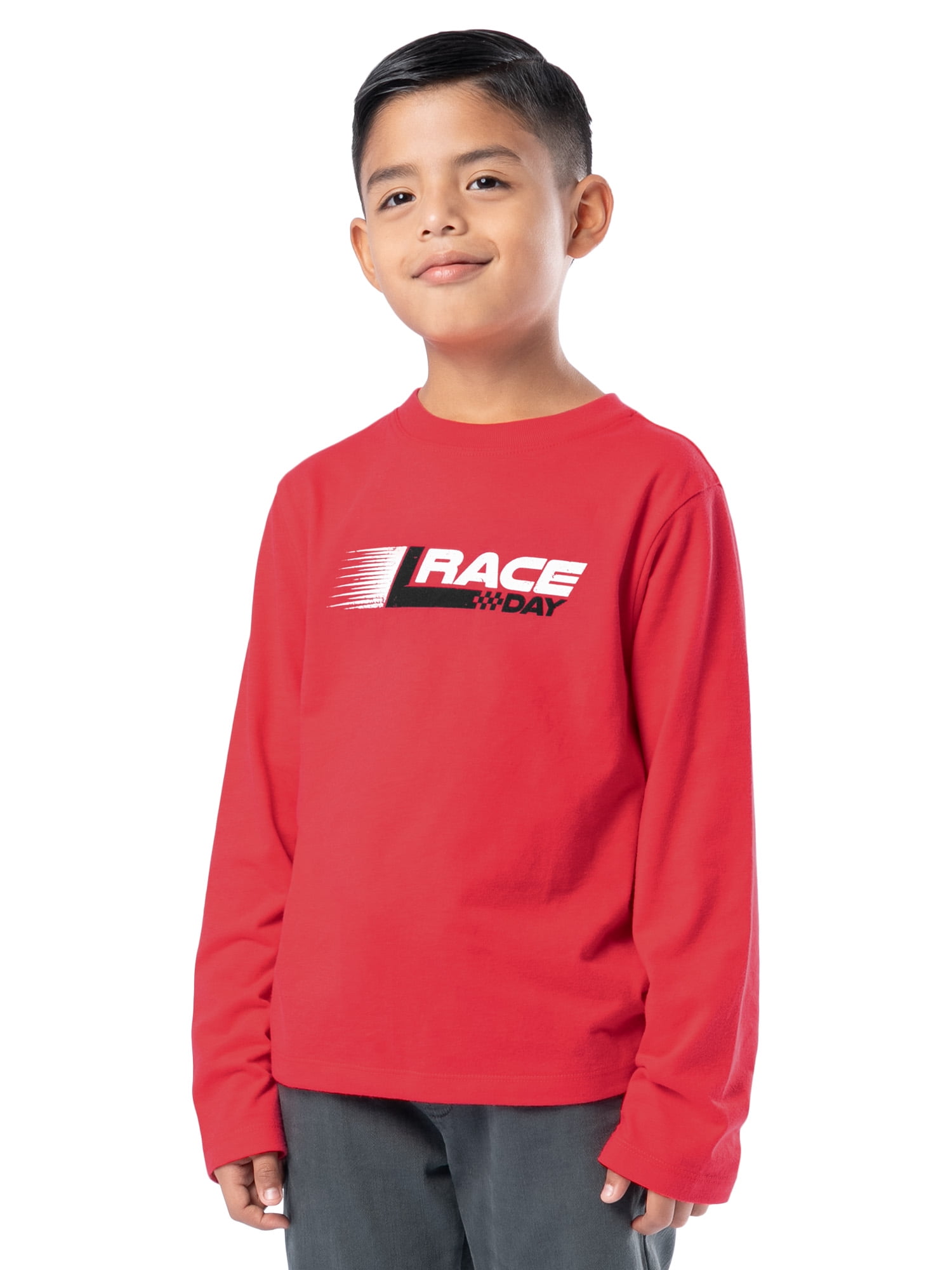 Wonder Nation Boy's Long Sleeve Elevated Graphic T-Shirt, Sizes 4-18 & Husky