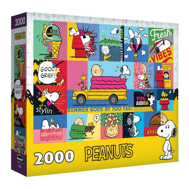 RoseArt Colorluxe 2000-Piece Peanuts Vibes Adult Jigsaw Puzzle