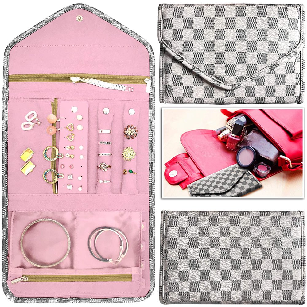 NBX NBX Travel Jewelry Organizer Grey, Foldable Jewelry Case, Eco