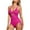 Hot Pink, variant on Patlollav Trends Womens One Piece Swimsuits Tummy Control Plus Size High Waisted Bathing Suit Monokini