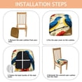 thumbnail image 4 of Pioneer Flower and Bird Seat Covers for Dining Room Chairs Set Of 4,Stretch Printed Washable Chair Seat Cover with Elastic Ties and Button,Removable Waterproof Couch Cushion Covers, 4 of 6