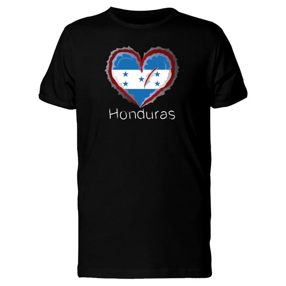 Honduras Scratched Flag Heart Tee Men's -Image by Shutterstock