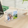 thumbnail image 1 of LOLIPPYY Acrylic Picture Holder Clear Frameless Floating Photo Frame with Four Grid Layout for Desktop Display, 1 of 8